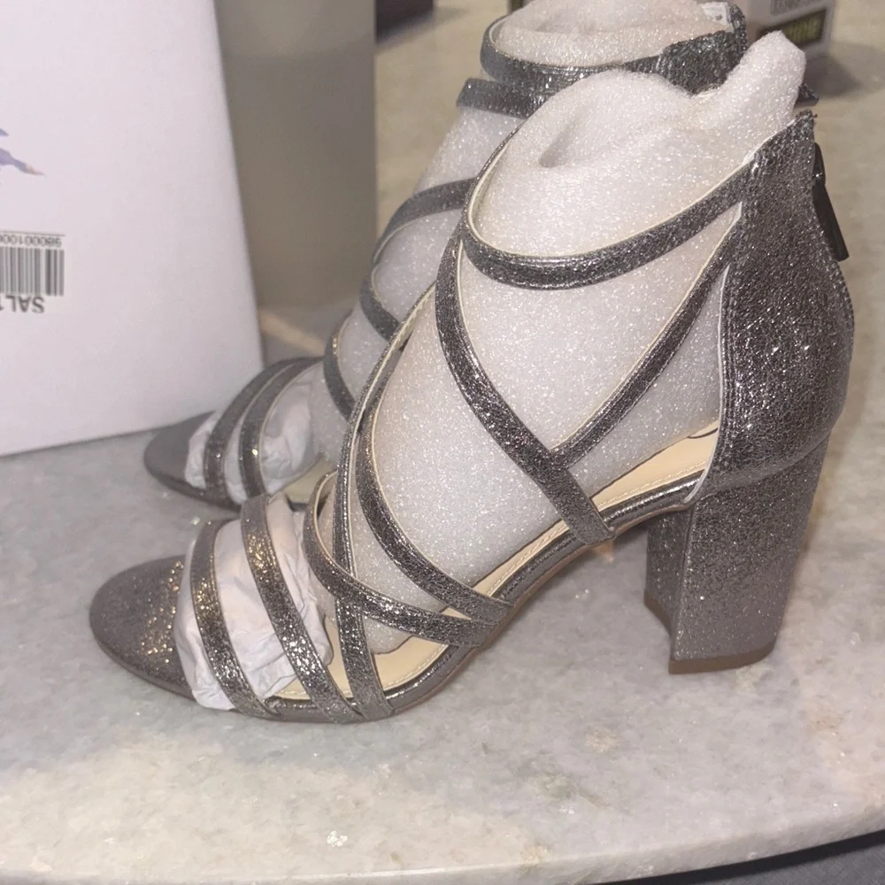 Jessica Simpson Metallic Strappy Heels